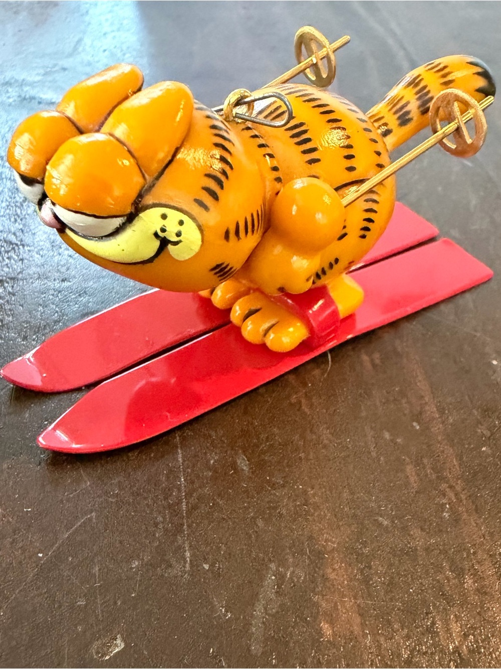VTG Enesco Garfield Skier Christmas Ornament